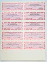 Pécs 1989. "Pannónia Innováció Részvénytársaság" bemutatóra szóló részvénye 10.000Ft-ról, ...