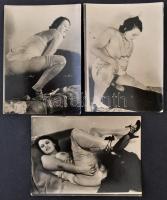 cca 1940  Pornográf fotók (3 db) / cca 1940 porn photo  12×8 cm