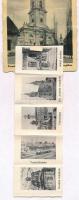Komárom, Komárno; Református templom; leporellólap, belül: Dunai kikötő, Klapka tér, Jókai szobor, V...