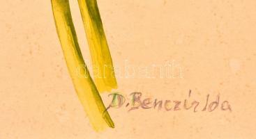 Benczúr jelzéssel: Harangvirág. Akvarell, papír, 22×16 cm