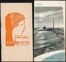 cca 1940-1960 Balatoni utazási prospektusok, 4 db