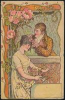 cca 1900 3 db díszes boríték (Note Paper and Envelops, Rheinische Emulsions-Papier-Fabrik)