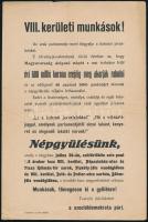 cca 1920-1960 Politikai kisplakátok, szórólapok (Feministák Egyesülete, Vegyipari Munkások Szabadszervezete, Szociáldemokrata Párt, Kommunista Párt)