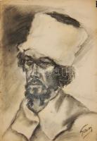 Sári Gál Imre (1923-) szénrajz 29x40cm