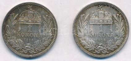 1915KB 1K Ag "Ferenc József" (2x) T:1-,2 patina
Adamo K5.1