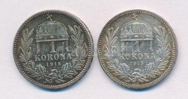 1915KB 1K Ag "Ferenc József" (2x) T:1-,2 patina
Adamo K5.1