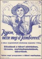 1933 Gödöllő cserkész Jamboree kisplakát / Scout World Jamboree small poster. S: Márton. 17x24 cm