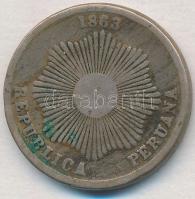 Peru 1863. 2c Cu-Ni T:2-,3 Peru 1863. 2 Centavos Cu-Ni C:VF,F Krause KM#188.1