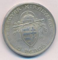 1938. 5P Ag "Szent István" T:1-,2 patina
Adamo P8.1