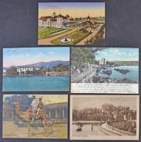 145 db régi képeslap, főleg külföldi városképek, kevés üdvözlőlap / 145 old postcards, mostly foreig...