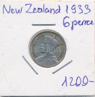 Új-Zéland 1933. 6p Ag V. György lezárt fóliában T:2,2- New Zealand 1933. 6 Pence Ag George V in sealed foil C:XF,VF