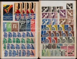 1927-1942 127 db klf Budapesti vásárok levélzáró bélyegei 4 db A5-ös berakólapon