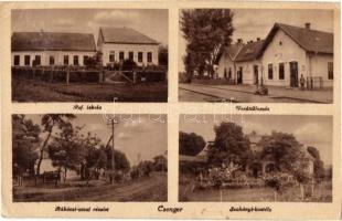 Csenger, Református iskola, Vasútállomás, Rákóczi utca, Szuhányi kastély (ragasztónyom / glue marks)