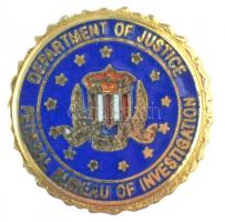 Amerikai Egyesült Államok DN Federal Bureau of Investigation Szövetségi Nyomozó Iroda, zománcozott fém jelvény (16mm) T:1,1- USA ND Federal Bureau of Investigation enamelled metal badge (16mm) C:UNC,AU