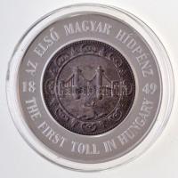 2001. "MKB / Az első magyar hídpénz 1849" Ag emlékérem eredeti dísztokban (31,17g/0.999/42...