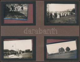 1925 Balatonfüred, József főherceg a Levente tábor zászlóavatási ünnepségén 6 db fotó (4,5x6,5 cm) a...
