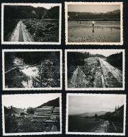 cca 1930-1940 Szlovéniai tájképek, 6 db fotó, hátoldalon feliratozva, 6×9 cm