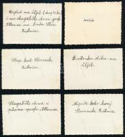 cca 1930-1940 Szlovéniai tájképek, 6 db fotó, hátoldalon feliratozva, 6×9 cm