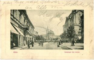 1914 Pécs, Széchenyi tér, Dzsámi, üzletek, dohánybolt. W. L. Bp. 6812. (EK)