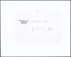 1983 Jankovszky György(1946-): New York 10/4, feliratozva, aláírt, pecséttel jelzett, kartonra kasír...