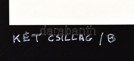 2002 Jankovszky György(1946-): Két csillag, fotógrafika, feliratozva, aláírt, pecséttel jelzett, kar...