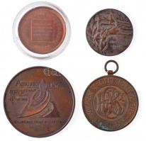 4db-os vegyes sport- és emlékérem tétel, közte DN "Budapesti Egyetemi Athletikai Club Versenydí...