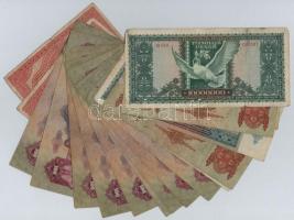 18db-os vegyes, főleg pengő bankjegy tétel, közte 1920. 2K "2ab" és csillagos sorszám (2xk...