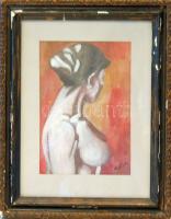 Nagy István (1873-1937): Női akt; szignált keretben 30x38 cm