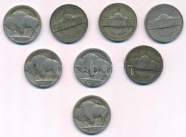 Amerikai Egyesült Államok 1917-1925. 25c Cu-Ni (4x) + 1942-1945. 25c Cu-Ni (4x) T:2-,3
USA 1917-192...