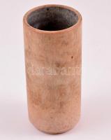 Jelzett német mázas retró váza, apró kopásokkal, m: 15,5 cm