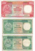 Hongkong 1987. 10D (2x) + 1990. 100D T:III Hong Kong 1987. 10 Dollars (2x) + 1990. 100 Dollars C:F