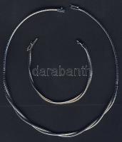 Ezüst nyaklánc, hozzávaló karkötővel, 27g