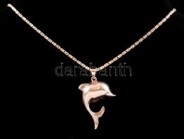Ezüst (Ag.) delfines nyaklánc, jelzett, h: 60,5 cm, nettó 21,5 g
