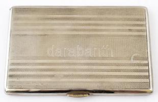 Dekoratív alpakka cigarettatárca, 12×8 cm