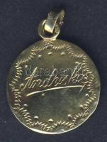 Kis arany medál 0,4g, díszdobozban