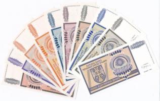 Horvátország / Krajna Szerb Köztársaság 1993. 1.000.000D-10.000.000.000D (10xklf) T:I 
Croatia / Re...