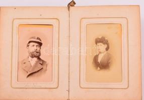 Fényképalbum nagyrészt keméynhátú fotókkal, melyeken azonosításra váró színészek és balatoni kötődés...