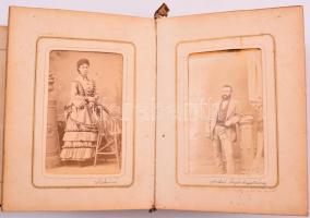 Fényképalbum nagyrészt keméynhátú fotókkal, melyeken azonosításra váró színészek és balatoni kötődés...