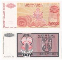 Bosznia-Hercegovina / Szerb Köztársaság / Banja Luka 1993. 10.000.000.000D + 50.000D mindkettő sorsz...