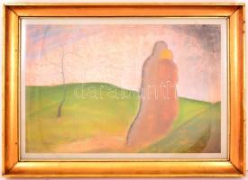 Jelzés nélkül: Ölelés 1935, vegyes technika, karton, paszpartuban, üvegezett fa keretben, 40×60 cm