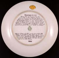 Rosenthal vízontós lapostányér, kézzel festett, jelzett, apró kopás nyomokkal, d:21 cm