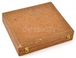 Ezüstözött alpakka kanál és villa készlet ( 24 db), eredeti dobozában, jelzett,  h: 21 cm (24×)