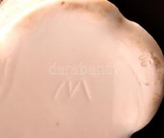 Porcelán dísz öntöző kanna budapesti Opera képével, matricás, kopásnyomokkal, m: 11 cm