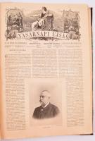 1906 A Vasárnapi Újság II. fél évfolyama bekötve,javított félvászon kötésben. Az első oldal fénymáso...