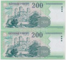 2007. 200Ft "FB" (2x) sorszámkövetők T:I-