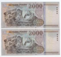 2007. 2000Ft "CA" (2x) sorszámkövetők T:I-