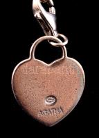 Ezüst (Ag.) nyaklánc szívecskés medállal, jelzett, nettó: 9,3