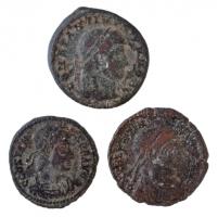 Római Birodalom 3db rézpénz Siscia verdéből T:2-,3 Roman Empire 3pcs of copper coins from Siscia mint C:VF,F