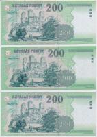 2005. 200Ft (3x) "FA", "FB" és "FC" T:I-