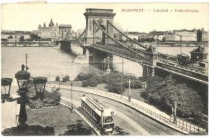 1913 Budapest I. Lánchíd, villamos (EK)